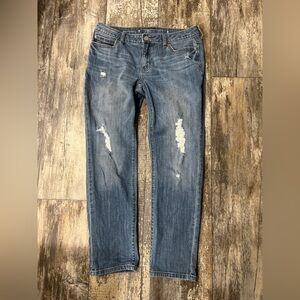 Jennifer Lopez Blue Boyfriend Jeans